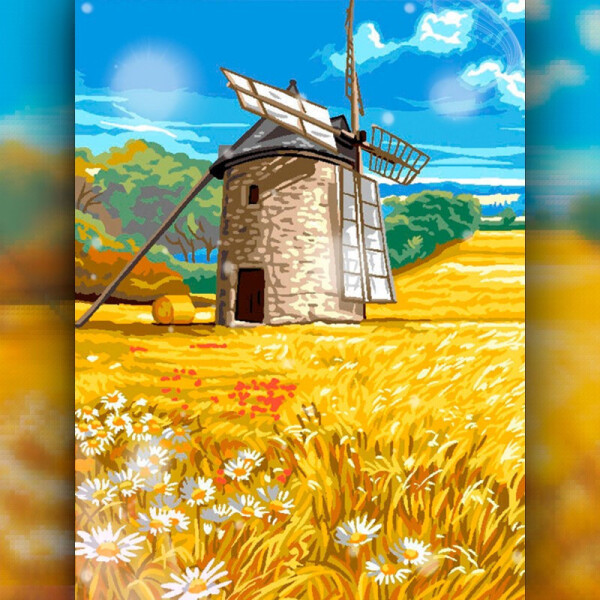 

Алмазная вышивка The Wortex Diamonds Мельница на поле 30x40 (TWD30013)