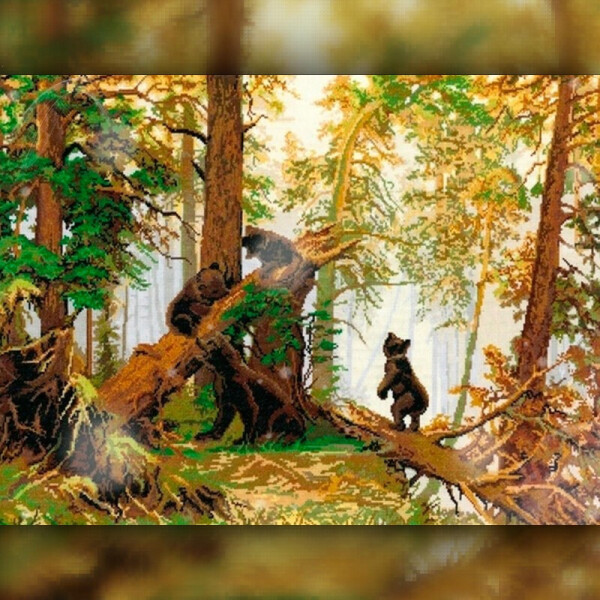 

Алмазная вышивка The Wortex Diamonds Мишки в лесу 30x40 (TWD20033)