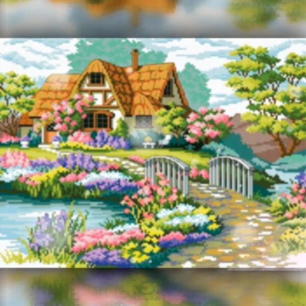 

Алмазная вышивка The Wortex Diamonds Дом у ручья 30x40 (TWD30026)