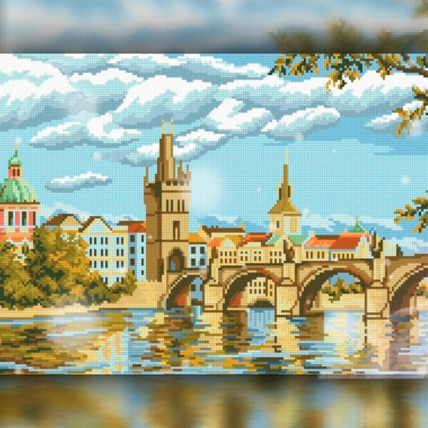 

Алмазная вышивка The Wortex Diamonds Мост через реку 30x40 (TWD30036)