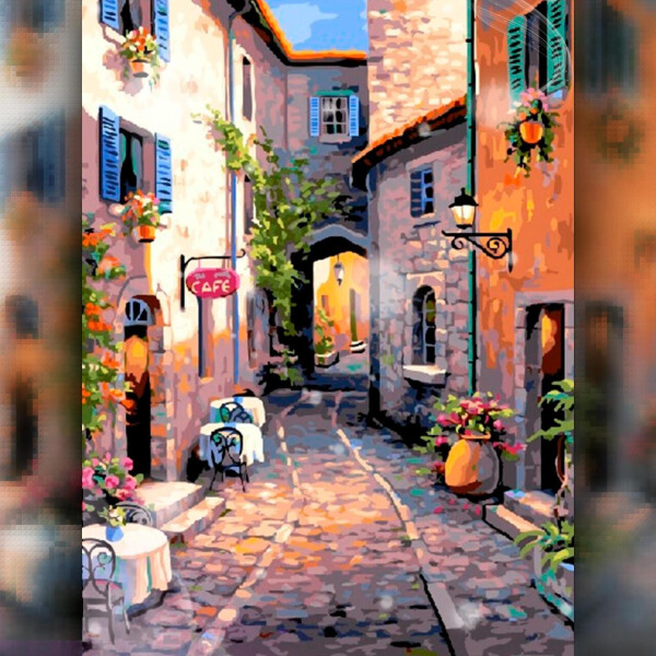 

Алмазная вышивка The Wortex Diamonds Уютная улица 40x50 (TWD30015L)