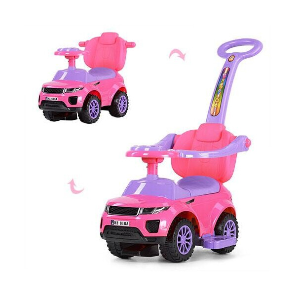 

Каталка-толокар HZ614W-8 розовый BAMBI
