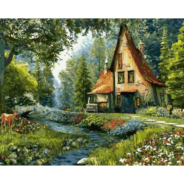 

Картина по номерам Сказочный домик, 40x50 см., Babylon Premium