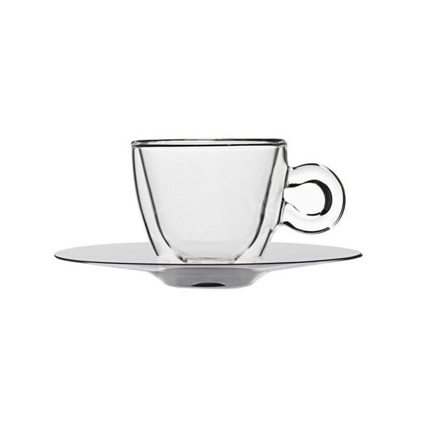 

Чашки Luigi Bormioli Thermic glass, для капучино, с метал.блюдцем, 165 мл, (2 шт.)