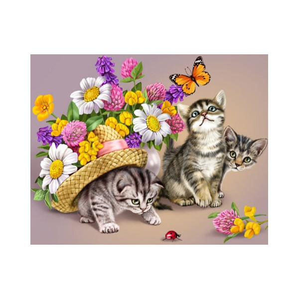

Алмазная вышивка Игривые котята