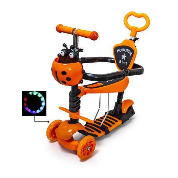 

Самокат 5in1 Божья коровка Orange с бортиком оранжевый 1948657295