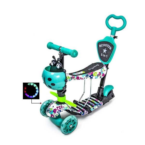 

Самокат Scooter 5in1 Tiffany Flowers бирюзовый 618800396