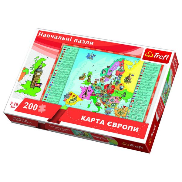 

Пазл Trefl Карта Европы, 200 элементов (TFL-15530)