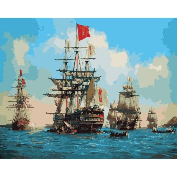 

Картина по номерам Королевские парусники. Худ. Джефф Хант, 40x50 см., Babylon