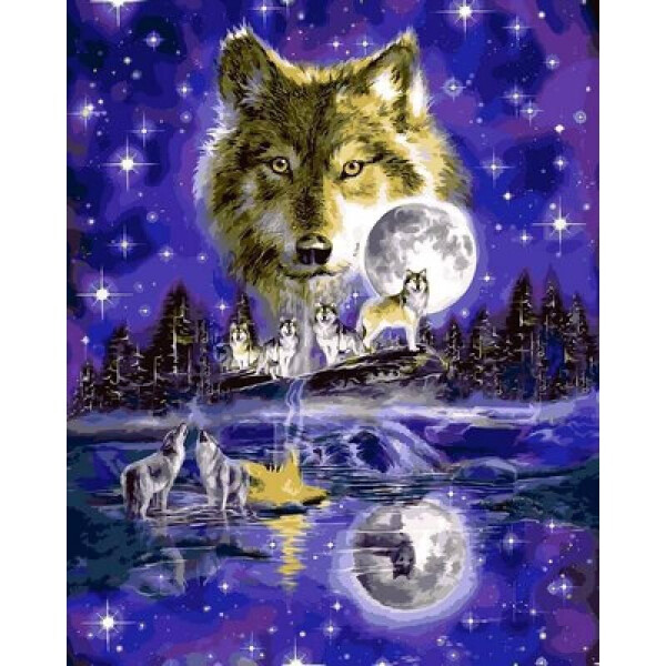 

Картина по номерам Волчья луна 2, 40x50 см., Babylon