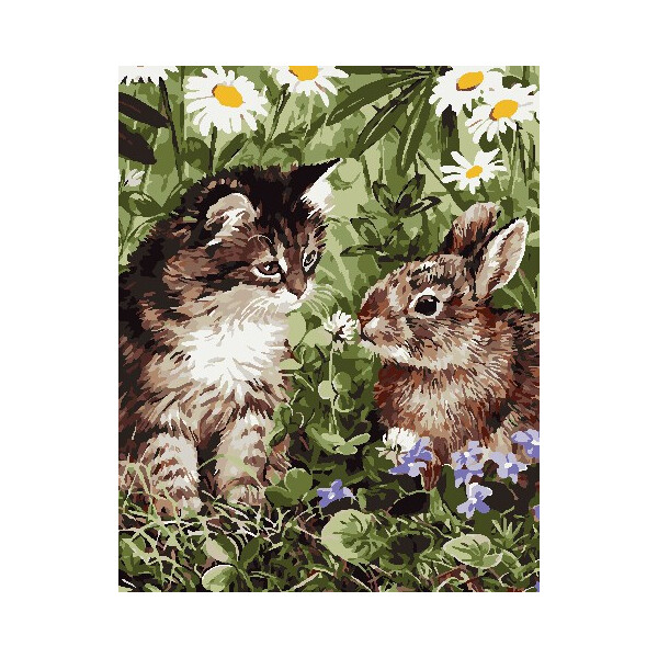 

Картина по номерам Кот и кролик, 40x50 см., Art Story