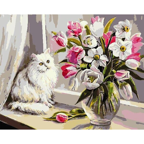 

Картина по номерам Кіт на підвіконні, 40x50 см., ArtStory