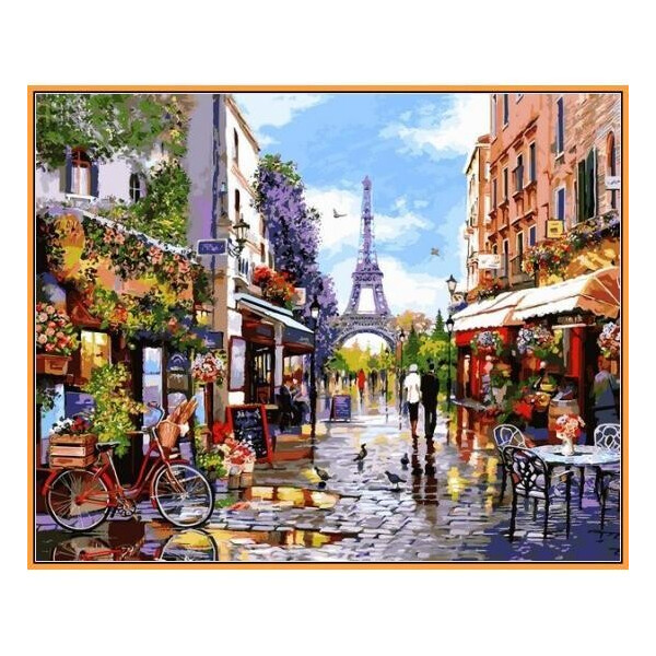 

Картина по номерам Цветущий Париж, 40x50 см., Babylon Premium