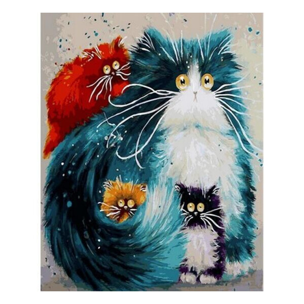 

Картина по номерам Смешная мама кошка, 40x50 см., Babylon Premium