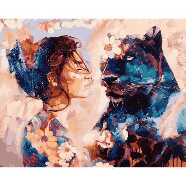 

Картина по номерам Звёздная пантера, 40x50 см., Babylon Premium