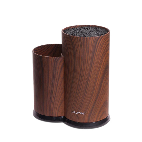 

Колода для ножей Kamille Brash Stand Wood пластиковая двойная 22,5 см