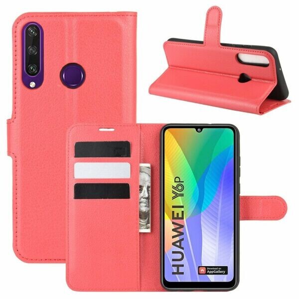 

Чехол-книжка Deexe Book Type для Huawei Y6p - Red