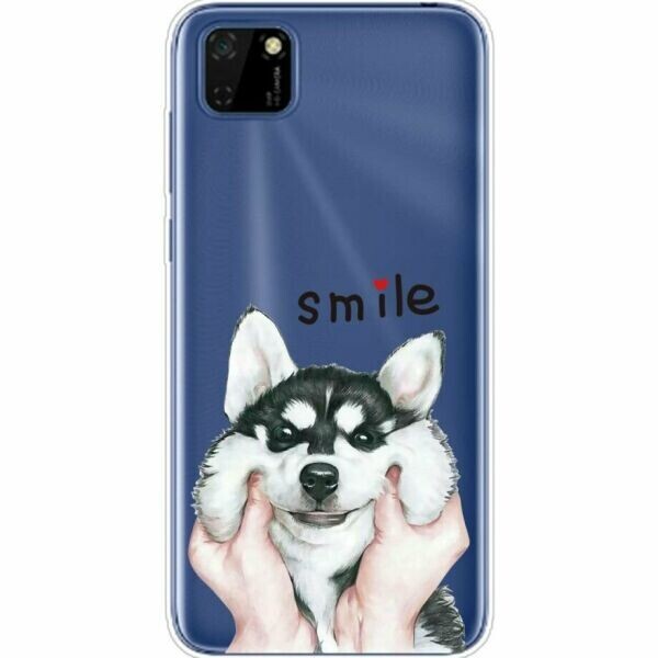 

Силиконовый (TPU) чехол Deexe Pretty Glossy для Huawei Y5p - Smile Dog