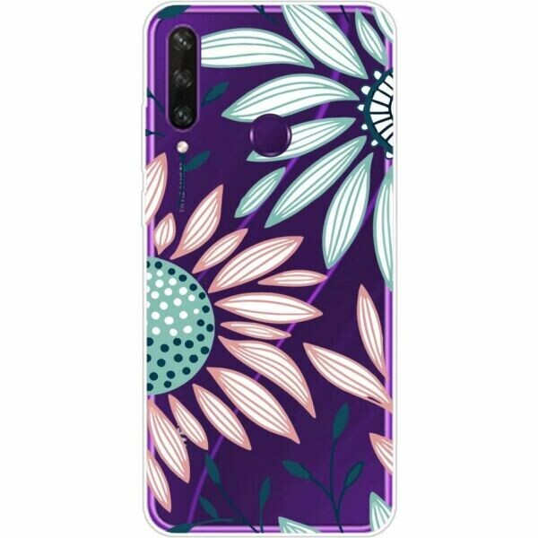 

Силиконовый (TPU) чехол Deexe Pretty Glossy для Huawei Y6p - Sunflower