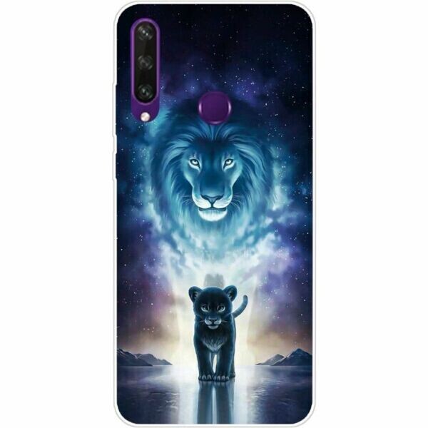 

Силиконовый (TPU) чехол Deexe Pretty Glossy для Huawei Y6p - Lion