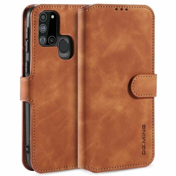 

Чехол DG.MING Retro Style для Samsung Galaxy A21s (A217) - Brown