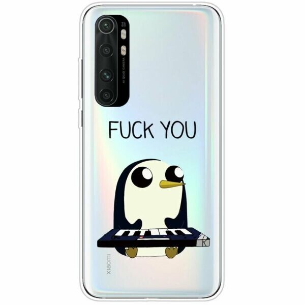 

Силиконовый (TPU) чехол Deexe Pretty Glossy для Xiaomi Mi Note 10 Lite - Penguin with Piano