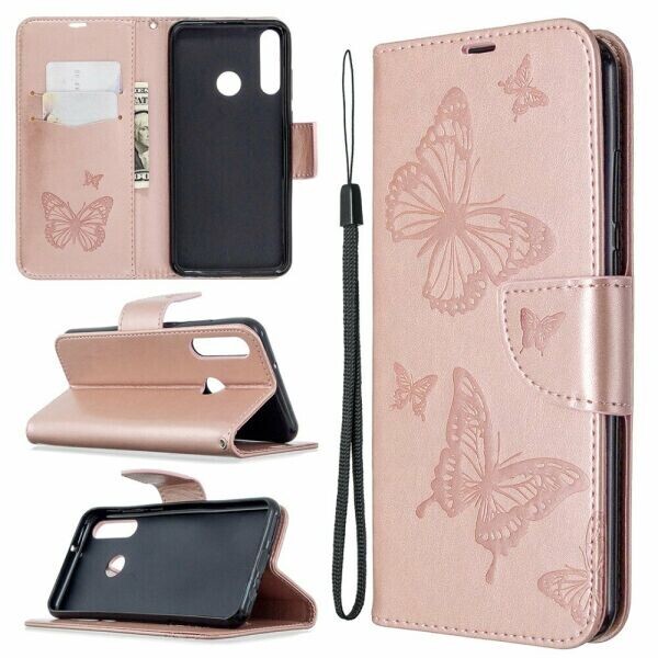 

Чехол UniCase Butterfly Pattern для Huawei Y6p - Rose Gold