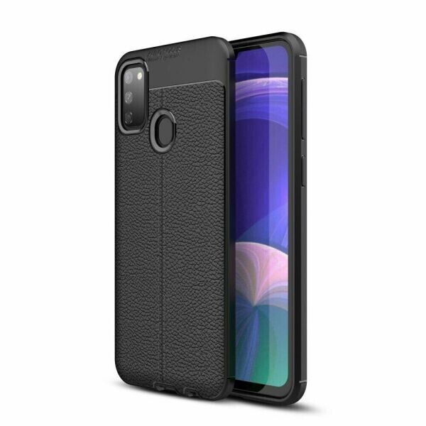 

Защитный чехол Deexe Leather Cover для Samsung Galaxy A21s (A217) - Black
