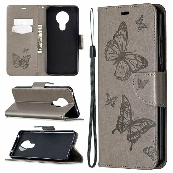 

Чехол UniCase Butterfly Pattern для Nokia 5.3 - Grey