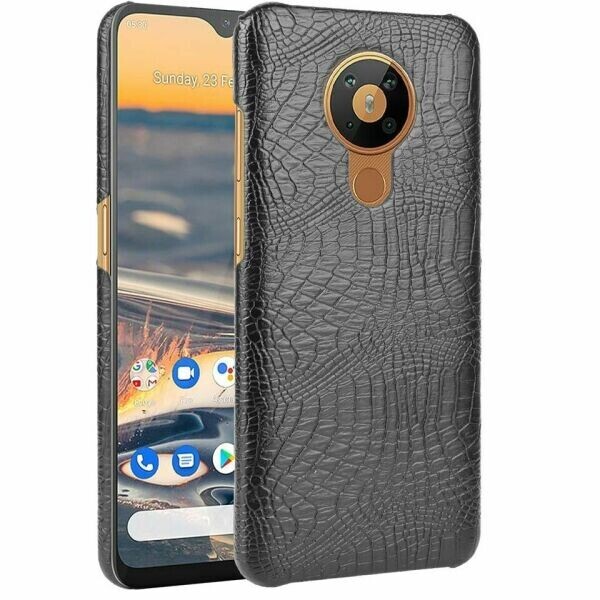 

Защитный чехол Deexe Croco Style для Nokia 5.3 - Black