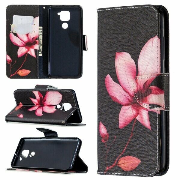 

Чехол-книжка Deexe Color Wallet для Xiaomi Redmi Note 9 / Redmi 10X - Flower