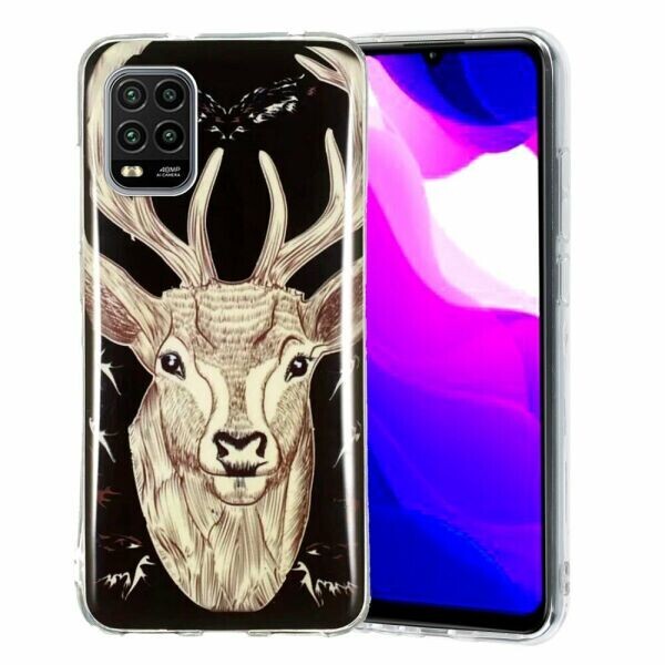 

Силиконовый (TPU) чехол Deexe LumiCase для Xiaomi Mi 10 Lite - Elk Pattern