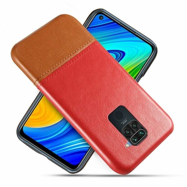 

Защитный чехол KSQ Dual Color для Xiaomi Redmi Note 9 / Redmi 10X - Red / Brown