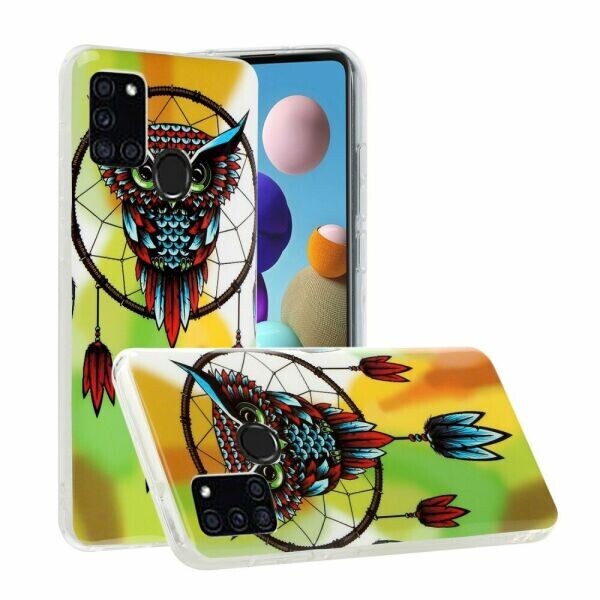 

Силиконовый (TPU) чехол Deexe LumiCase для Samsung Galaxy A21s (A217) - Owl Dream Catcher
