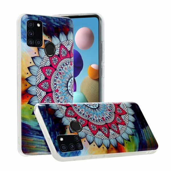

Силиконовый (TPU) чехол Deexe LumiCase для Samsung Galaxy A21s (A217) - Flower Pattern