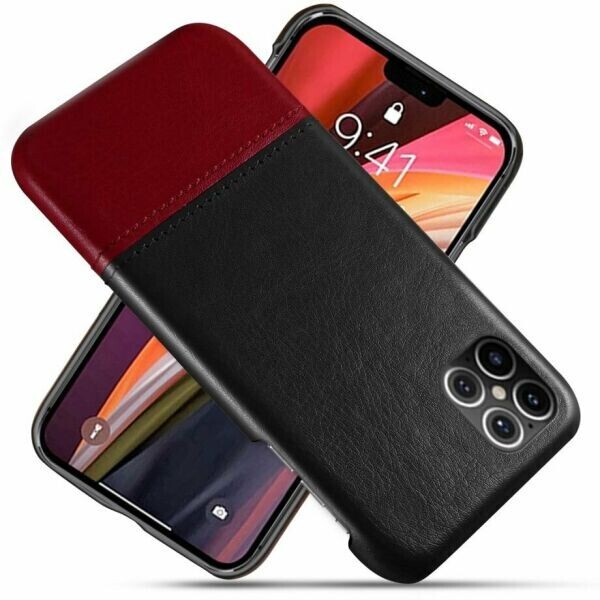 

Защитный чехол KSQ Dual Color для Apple iPhone 12 - Black / Wine Red