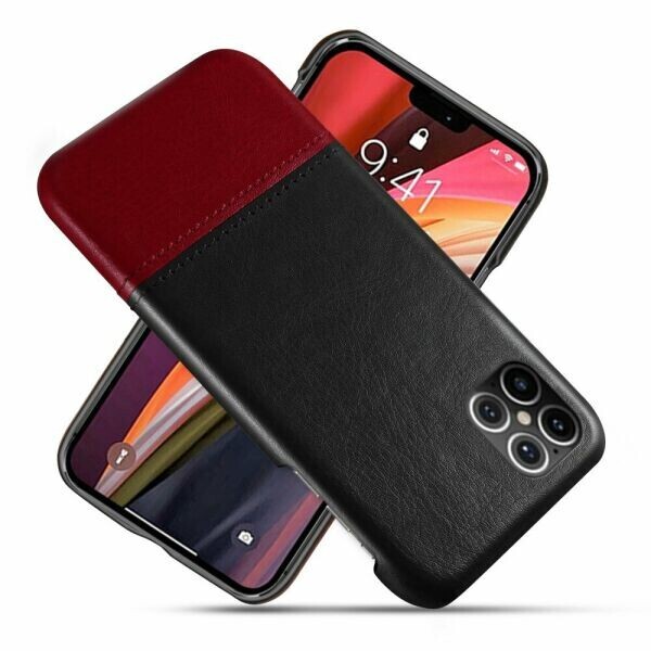

Защитный чехол KSQ Dual Color для Apple iPhone 12 Pro / iPhone 12 Max - Black / Wine Red