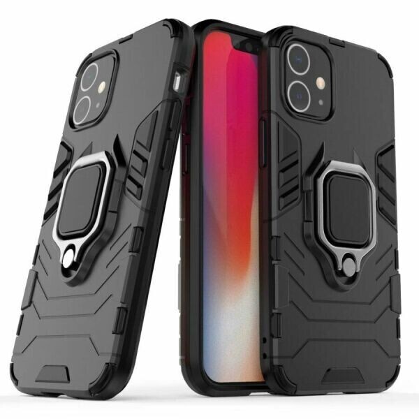 

Защитный чехол Deexe Hybrid Case для Apple iPhone 12 - Black