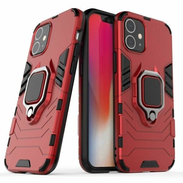 

Защитный чехол Deexe Hybrid Case для Apple iPhone 12 - Red