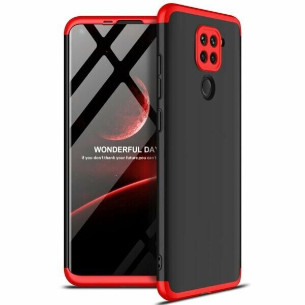 

Защитный чехол GKK Double Dip Case для Xiaomi Redmi Note 9 - Red / Black