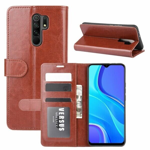 

Чехол-книжка Deexe Wallet Style для Xiaomi Redmi 9 - Brown