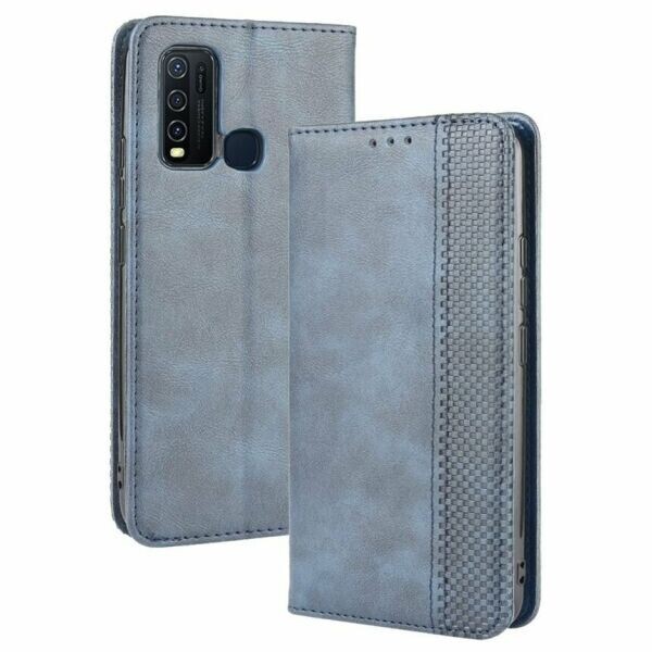 

Чехол Deexe Retro Style для VIVO Y30 - Blue