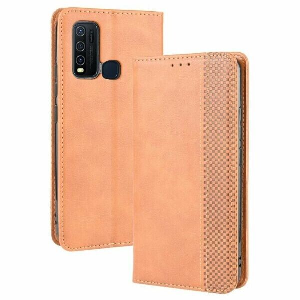 

Чехол Deexe Retro Style для VIVO Y30 - Brown
