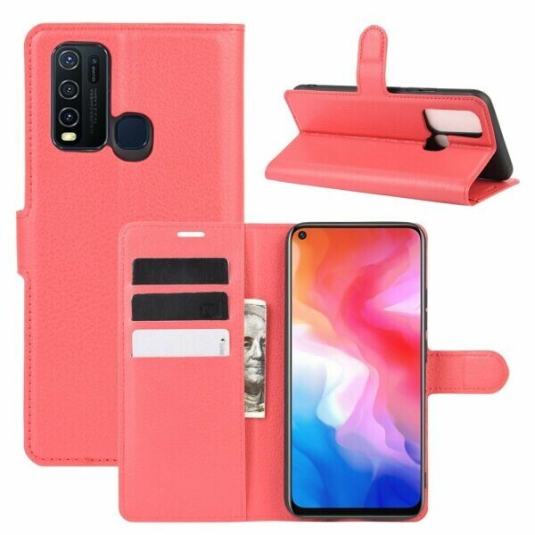 

Чехол-книжка Deexe Book Type для VIVO Y30 - Red