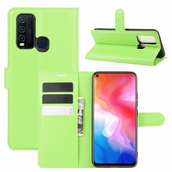 

Чехол-книжка Deexe Book Type для VIVO Y30 - Green