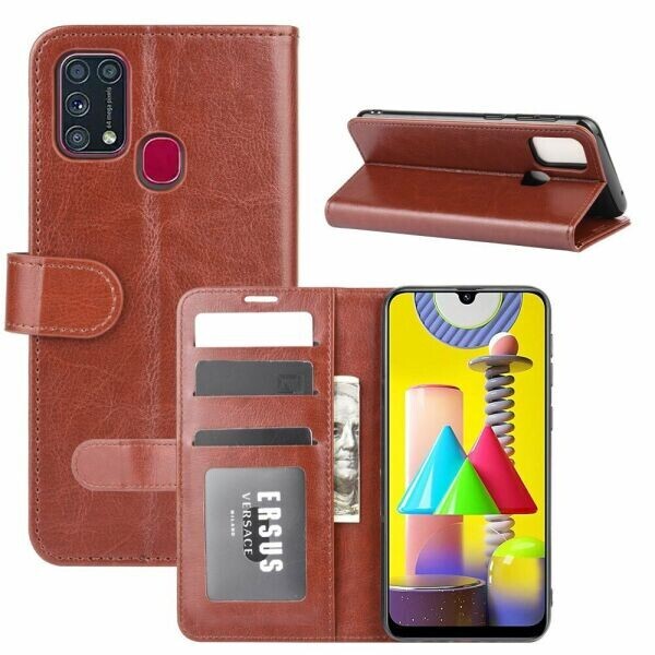 

Чехол-книжка Deexe Wallet Style для Samsung Galaxy M31 (M315) - Brown