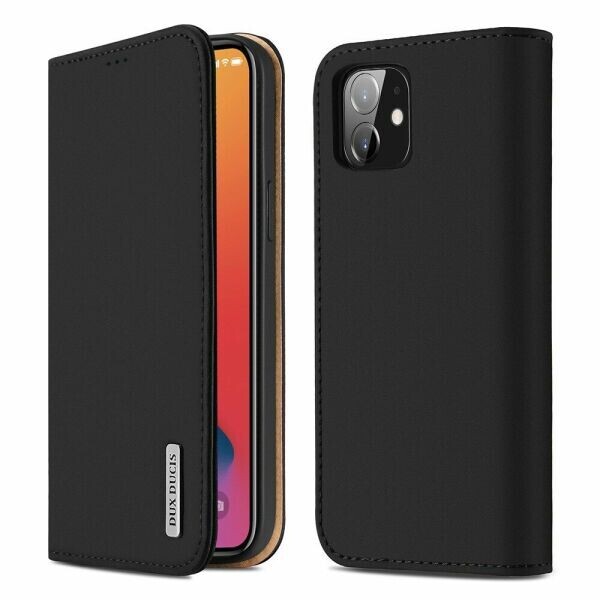 

Кожаный чехол DUX DUCIS Wish Series для Apple iPhone 12 Pro / iPhone 12 Max - Black