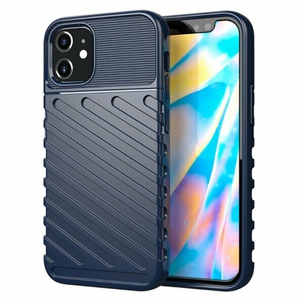 

Защитный чехол Deexe Thunder Series для Apple iPhone 12 - Blue