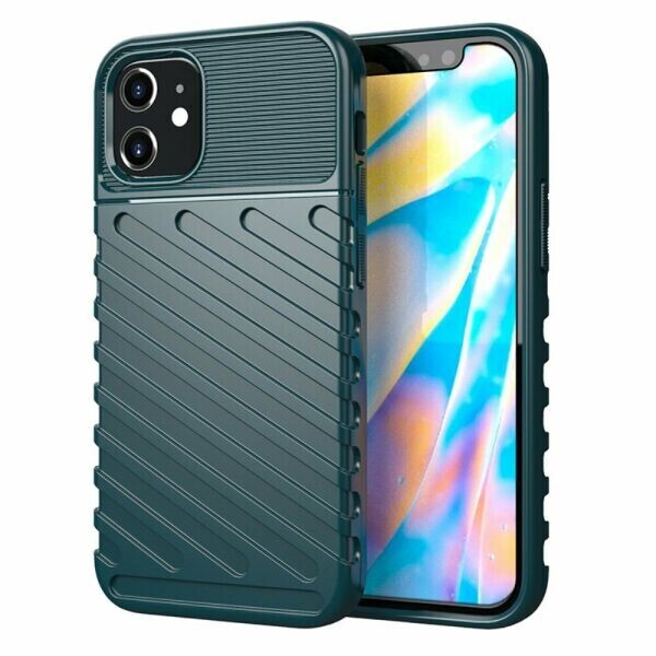 

Защитный чехол Deexe Thunder Series для Apple iPhone 12 - Green