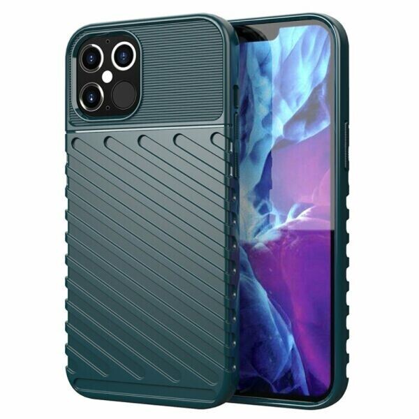 

Защитный чехол Deexe Thunder Series для Apple iPhone 12 Pro Max - Green